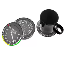Set of 6 Airplane Instrument Coasters